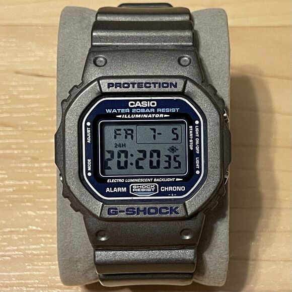Casio G-Shock DW-056SD-8S Silver Dragon Men's Square 056 5600 Digital Watch - Picture 2 of 12